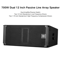 Speaker Dual 12 inci Audio 700W, Speaker Array dua arah tahan air dalam/luar ruangan, sistem suara konser