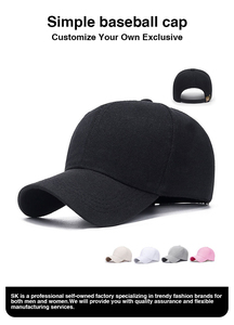 SK Fornitore all'Ingrosso <span class=keywords><strong>di</strong></span> Cappelli a 5 Pannelli con Logo Personalizzato, Berretti da Baseball Regolabili in Cotone per Uso Casual, OEM ODM - Product Image 6
