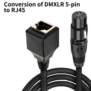 Conector hembra <span class=keywords><strong>de</strong></span> <span class=keywords><strong>Internet</strong></span> XLR a RJ45 <span class=keywords><strong>de</strong></span> 5 pines personalizado con <span class=keywords><strong>cable</strong></span> <span class=keywords><strong>de</strong></span> montaje en panel - Product Image 3