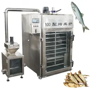 Máquina de salmón ahumado de alta capacidad SUS304 para tipo de canal para fumar carne