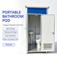 Baño Portátil Prefabricado Moderno para Exteriores a Bajo Precio, Cabina de Baño Pública con Panel Sándwich para Obras de Construcción, Parques y Escuelas