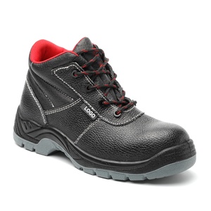Zapatos de seguridad industriales de alta resistencia <span class=keywords><strong>para</strong></span> hombres <span class=keywords><strong>Botas</strong></span> de trabajo de goma de cuero con punta de acero de corte alto con tapa de trabajo en frío y caliente de PVC resistente - Product Image 2