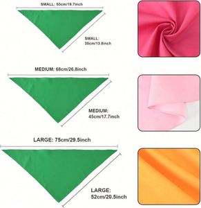 ผ้าพันคอสุนัขแบบสามเหลี่ยมปรับได้ ปลอกคอสัตว์เลี้ยงแบบเรียบพร้อมพิมพ์โลโก้ ผ้าพันคอแบบซักได้ ผลิตภัณฑ์ส่งเสริมการขายสำหรับสัตว์เลี้ยง - Product Image 3