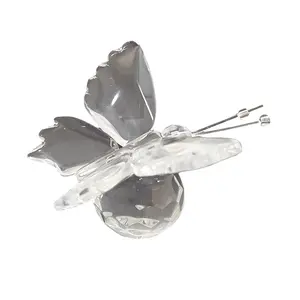 Ywbeyond Crystal Butterfly Figurine Baby Shower Party Gift presents Crystal Butterfly decorations for wedding Souvenirs