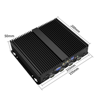 G687 I3 I5 I7 4005U 5200U 6500U 7500U 8130U 10110U Generasi ke-4 ke-5 ke-6 ke-7 ke-8 ke-10 6Com Rs232 Rs485 Gpio Mini PC Industri Tanpa Kipas