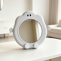 Miroir de courtoisie personnalisé style Ins, en forme de poussin, avec cadre en plastique, à poser sur le bureau, pour maquillage, décoration Kawaii pour la maison et la chambre