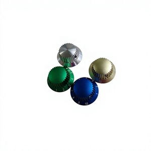 Manopola di controllo volume in metallo per chitarra elettrica/<span class=keywords><strong>basso</strong></span> personalizzata, tipo passante, tre opzioni di colore, parte lavorata con tornitura CNC - Product Image 4