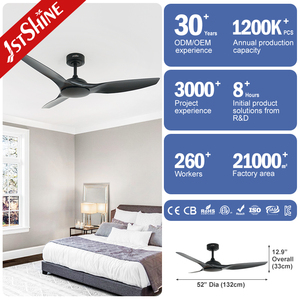 <span class=keywords><strong>Ventilatore</strong></span> da soffitto 1stshine 52 pollici risparmio energetico 35W ad alta velocità flusso d'aria BLDC <span class=keywords><strong>ventilatore</strong></span> da soffitto con telecomando - Product Image 3