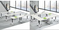 Bureau de formation ergonomique en métal pliable mobile modulaire pour le bureau à domicile