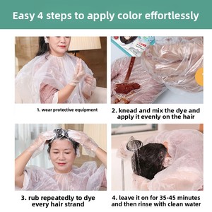 JiaYing Home Crema <span class=keywords><strong>Colorante</strong></span> per Capelli Shampoo Nero Naturale Tè al Latte Copre i Capelli Grigi a Base Vegetale Semi-Permanente <span class=keywords><strong>Senza</strong></span> <span class=keywords><strong>Ammoniaca</strong></span> - Product Image 3