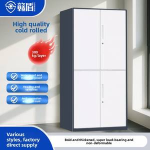 <span class=keywords><strong>Armoire</strong></span> de classement de bureau minimaliste détachable à code couleur, pleine hauteur, deux sections, en acier, avec serrure pour le stockage des bons financiers - Product Image 4