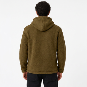 Sweat à capuche surdimensionné en molleton Sherpa épais personnalisé, sweat-shirt à capuche doublé Sherpa OEM/ODM - Product Image 2