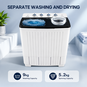 Lave-linge à double cuve 9 kg à prix abordable, certifié UL CE, personnalisable OEM/ODM, 450W, prix de gros usine - Product Image 6