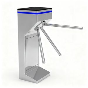 Mécanisme de tourniquet à trois pieds avec logiciel de reconnaissance faciale pour les salles de sport, acier inoxydable, anti-entrée clandestine, protection IP55 - Product Image 1