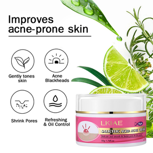 Crème Visage Bio <span class=keywords><strong>Anti</strong></span>-Acné de Haute Qualité à la Vitamine E et au Collagène 50g, Hydratant Facial à l'Acide Salicylique pour l'Élimination des Cicatrices d'Acné - Product Image 2