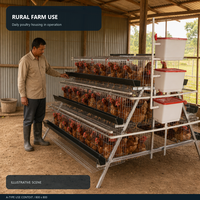 Prix avantageux pour une cage à poulets de type A, en grillage métallique, pour l'élevage de poulets de chair