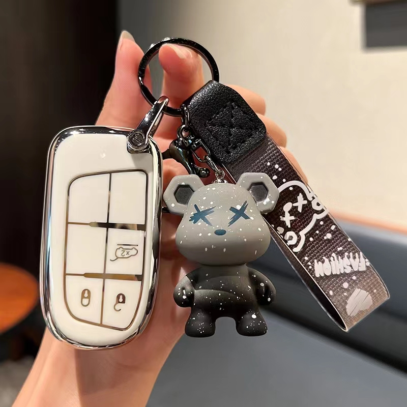 Otai Zinc Alloy Car Key Case Compatible with Jeep Renegade Compass