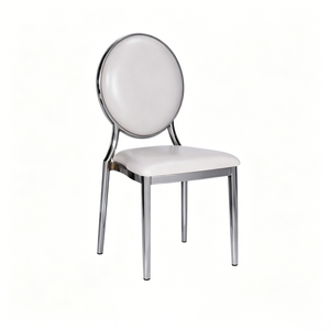 Silla de Banquete Redonda de Metal Color Oro Rosa Personalizada con Cojín de Color Personalizado Directo de Fábrica para Uso <span class=keywords><strong>en</strong></span> Comedores, Hoteles y Salas de Estar - Product Image 4