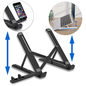 2 en 1 Support portable réglable multi-angle pour ordinateur portable pour bureau avec support pour téléphone pour Macbook Notebook - Product Image 3