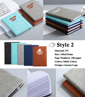 Logotipo impreso papel Kraft PU cuero planificadores diario espiral A5 libro de notas para la escuela negocios cuaderno personalizado con logotipo