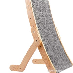 Wooden cat scratching post, upright pet toy stand, scratching <b>board</b>, claw sharpener, cat bed scratching <b>mat</b>, solid wood cat toy - Product Image 1