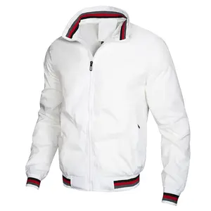 Jaket Bomber kasual untuk pria, jaket mantel luar ruangan mode baru, jaket Bomber kasual untuk pria, jaket musim semi dan musim gugur