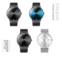 Montre-bracelet à quartz Hannah Martin 901, nouvelle mode, pour homme d'affaires, étanche, affichage de la date, ultra-fine, décontractée, ensemble de montres-bracelets pour homme