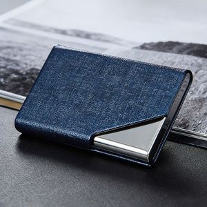 Pu Leather Aluminum Stainless Metal Name Case <b>Box</b> <b>for</b> Men Woman Personalized Business Card Holder - Product Image 5