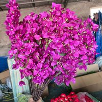 Bunga sutra buatan bougavil pernikahan rumah bunga dekoratif simulasi segitiga Plum