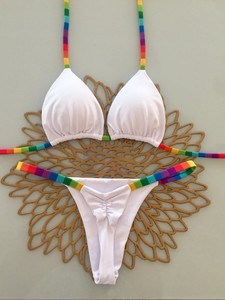 Оптовая продажа: <span class=keywords><strong>2</strong></span> шт. сексуальных бикини-стрингов, новая расцветка, купальник-стринги 2026, треугольный бразильский купальник - Product Image 6