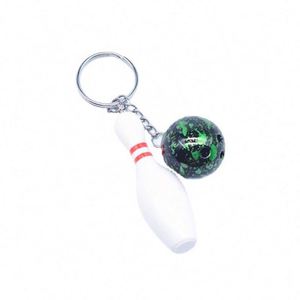Llavero con Forma de Bola de Boliche Miniatura para Bolsos y Autos, Divertido Llavero de Regalo para Amantes del Deporte y Obsequios Promocionales - Product Image 3