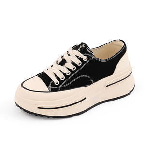 Zapatos informales de primavera <span class=keywords><strong>y</strong></span> otoño para <span class=keywords><strong>mujer</strong></span> con lona de piel de oveja interior, suela gruesa elevada, diseño versátil suave <span class=keywords><strong>y</strong></span> ligero - Product Image 1