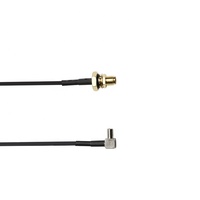 20cm TS9 macho a SMA hembra ángulo recto antena adaptador Pigtail RG174 conector de Cable Coaxial para Cables de comunicación