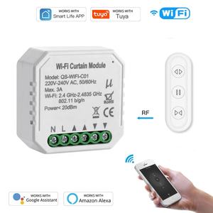 Dji tomotica — stores roulants, Module de commutateur à Double relais RF WiFi 2.4GHz, pour maison intelligente, sans fil, blanc, avec télécommande RF - Product Image 2