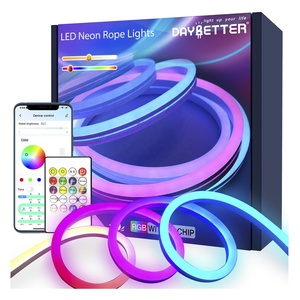 Daybetter - Tiras de Luces LED RGBIC de Neón de 5 Metros, Impermeables, de PVC Flexible, con Control por Aplicación, IP67, para una Decoración Elegante del Dormitorio - Product Image 1