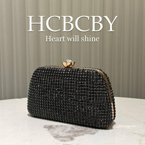 Elegante Pochette Nera Scintillante per Donne, <span class=keywords><strong>Borsa</strong></span> da Sera Luccicante per Feste ed Eventi - Product Image 3