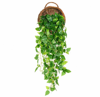 Panier mural en osier tressé écologique et durable, idéal pour la décoration de patio et de jardin, directement de l'usine