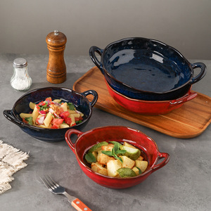 Bols à soupe, nouilles, salades et riz en céramique à double anse, design <span class=keywords><strong>Art</strong></span> Déco, vaisselle individuelle pour <span class=keywords><strong>la</strong></span> rentrée scolaire - Product Image 1