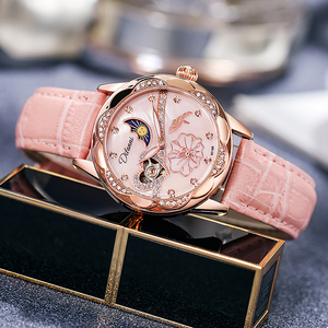 Orologi Meccanici Premium da Donna con Motivo Sole, Luna e <span class=keywords><strong>Stelle</strong></span>, Quadrante in Madreperla, Regalo di Compleanno - Product Image 6