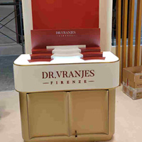 Stand d'exposition personnalisé, entièrement coloré, portable, léger, écologique, de luxe, haut de gamme, réutilisable, en bois