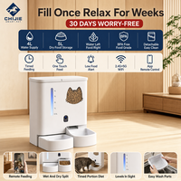 Station d'alimentation automatique intelligente 2-en-1 avec distributeur d'eau, réservoirs de 5L/4L, caméra 2K, application Wi-Fi, alimentation par batterie pour chats et petits chiens