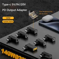 Adaptateur secteur 140W DC vers USB C PD pour ordinateur portable 5V 9V 20V USB Type C PD Adaptateur secteur pour MacBook Huawei Hp