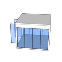 Congélateur commercial pour supermarchés et mini-marchés, vitrine réfrigérée pour boissons, fleurs fraîches, porte vitrée, chambre froide pour le bœuf, l'agneau, le porc