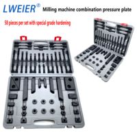 LWEIER Ensemble de 58 pièces de fixations combinées pour plaques de pression en composite durci, accessoires pour centre d'usinage CNC et fraiseuse