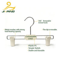 Cintres en métal aluminium brillant à clip pour pantalons et jupes – Organisateur de vêtements pour armoire ou salon