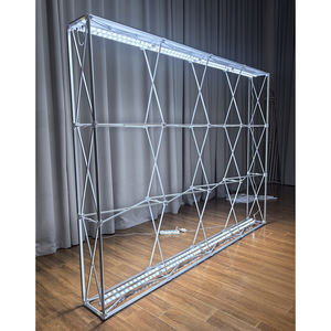 Espositore Pop-Up Pieghevole in Lega di Alluminio con Pannello Retroilluminato a Rete Illuminata, Design Moderno a Scorrimento Digitale - Product Image 1