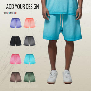 Pantalones Cortos de Verano Unisex con Logotipo Personalizado, Color Sólido, al por Mayor, Talla Grande, Pantalones Cortos de Algodón para Hombre, Estilo Urbano, Talla Grande - Product Image 1