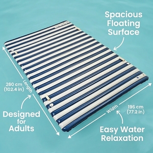 <span class=keywords><strong>Matelas</strong></span> Gonflable Flottant Rayé pour Adultes – Idéal <span class=keywords><strong>Piscine</strong></span>, Plage, Lac, Resort – Relaxation Estivale en Eau – Utilisation Extérieure - Product Image 3