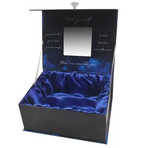 Luxus Geschenk box mit Spiegel Kosmetik Geschenkset Leere Hautpflege Magnet boxen Karton Wimpern Box Tube Custom Beauty Verpackung
