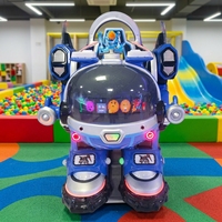 Robot de jeu extérieur partagé Leduole LT-5 pour enfants, avec fonction de marche et de conduite, 2 passagers, rotation à 360 degrés, radar anti-collision, fibre de verre
